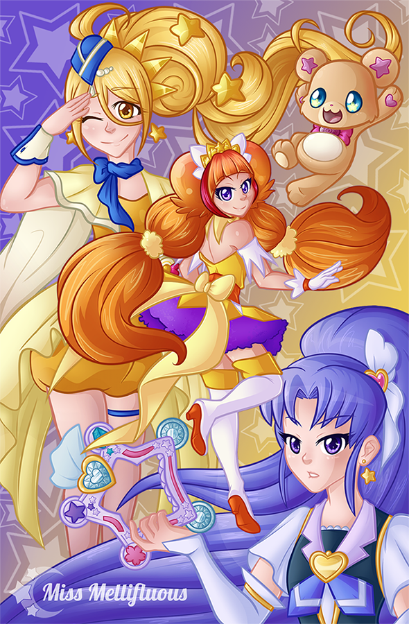 Precure fanart published in Cure-All fanzine for the benefit of Planned Parenthood, 2018. Illustration in Photoshop.